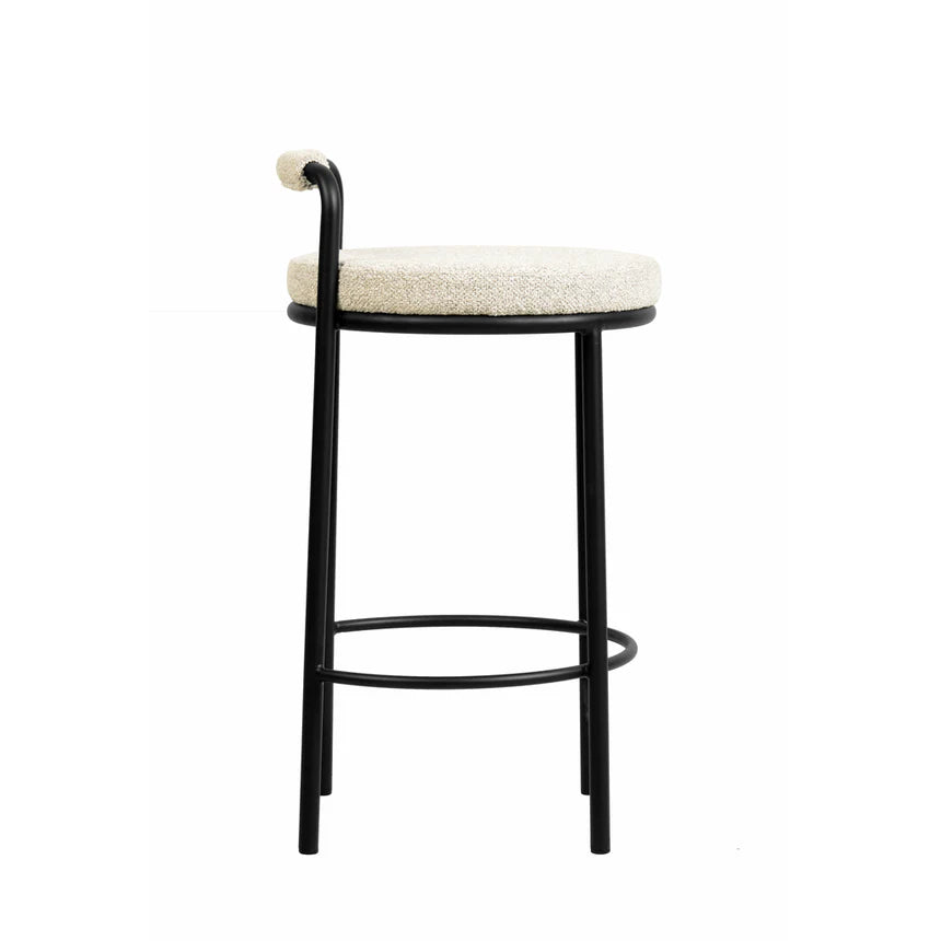 Contemporary 65cm Bar Stool Set of 2- Clay Grey