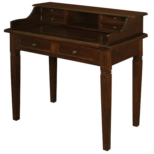 Contemporary 6 Drawer Study Desk - Brown