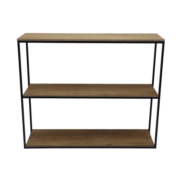 Contemporary Black Frame 3 Shelf Wall Unit