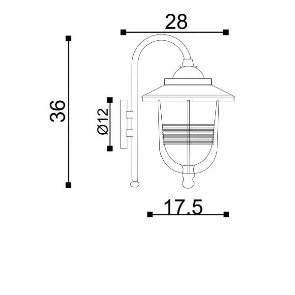 Contemporary Coach Outdoor Light (Available in 3 Colors)