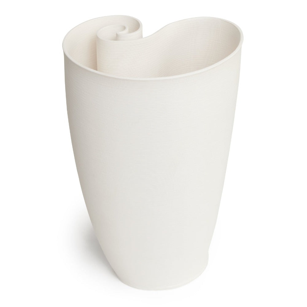 Contemporary Cocoon Ceramic Vase 34cms - White