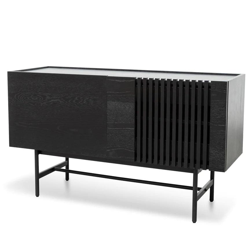 Contemporary Corner Side Table 120cms - Black