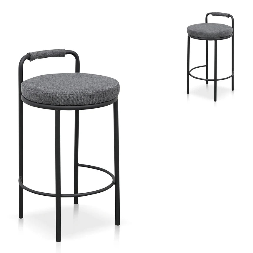 Contemporary Craft Bar Stool - Charcoal Grey (Set of 2)