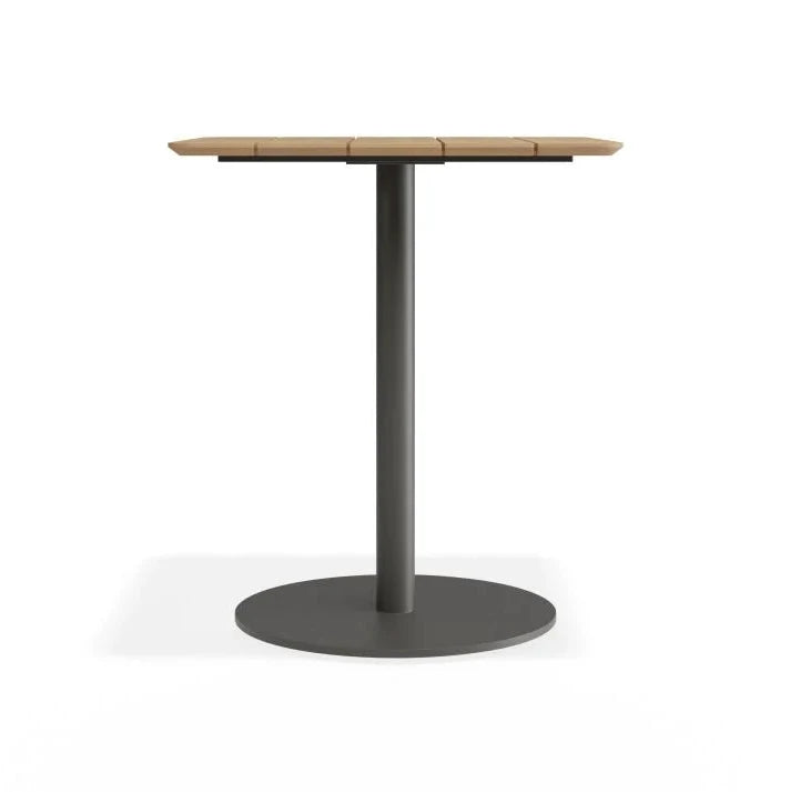 Contemporary Outdoor Bar Teak Table - Black - 65cms