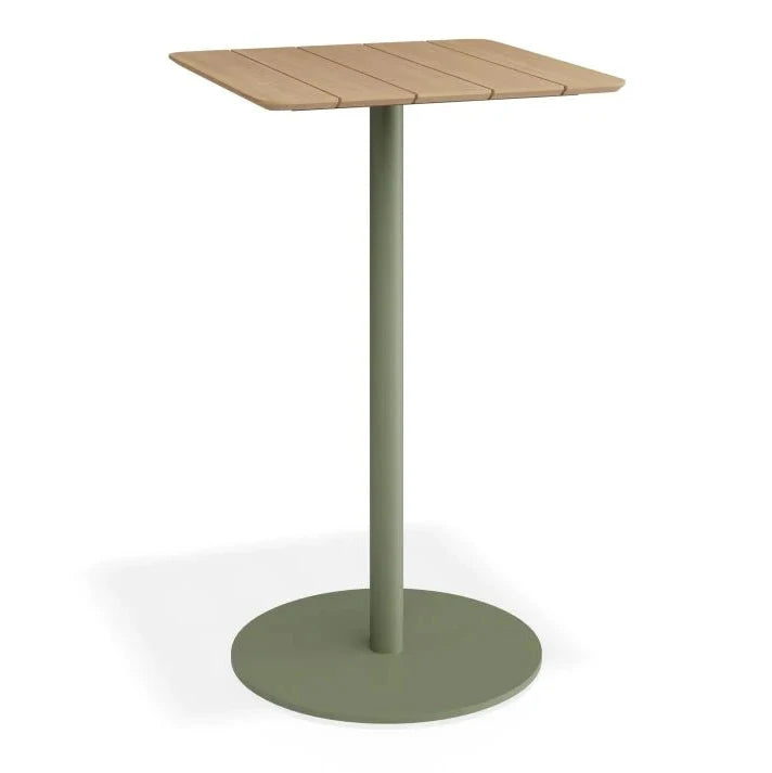 Contemporary Roku High Bar Teak Table - 65cms (Available in 2 Colors)