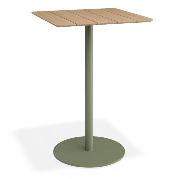 Contemporary Roku High Bar Teak Table - 75cms (Available in 2 Colors)