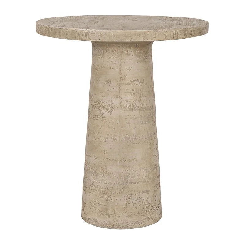 Contemporary Round Cement Side Table