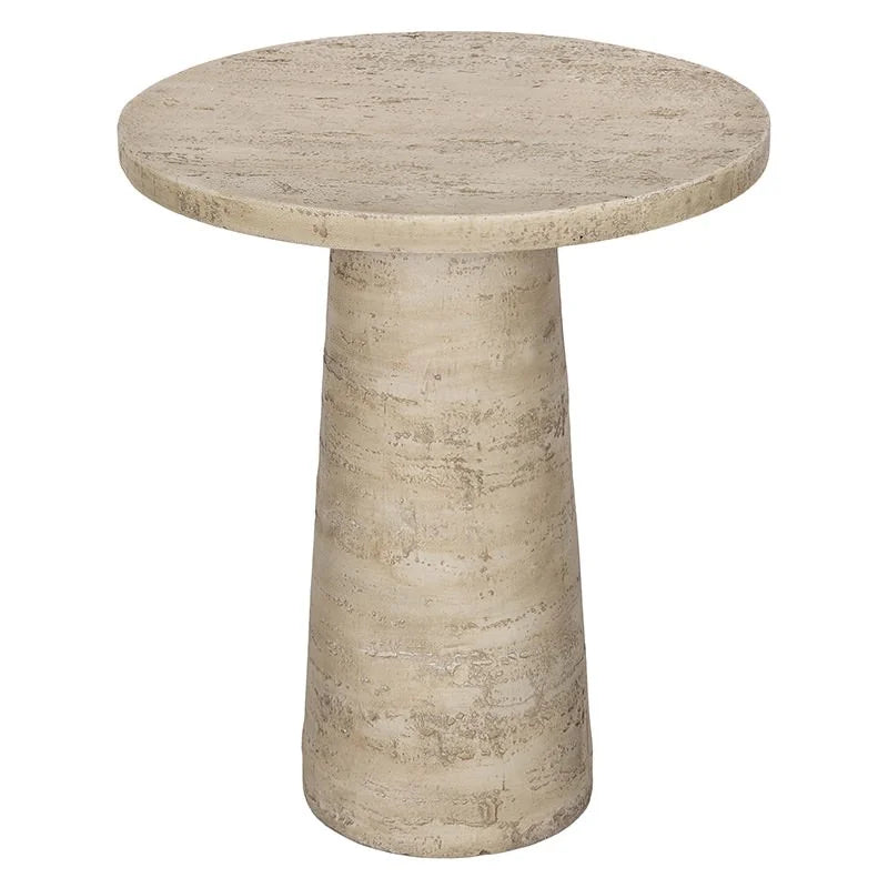 Contemporary Round Cement Side Table