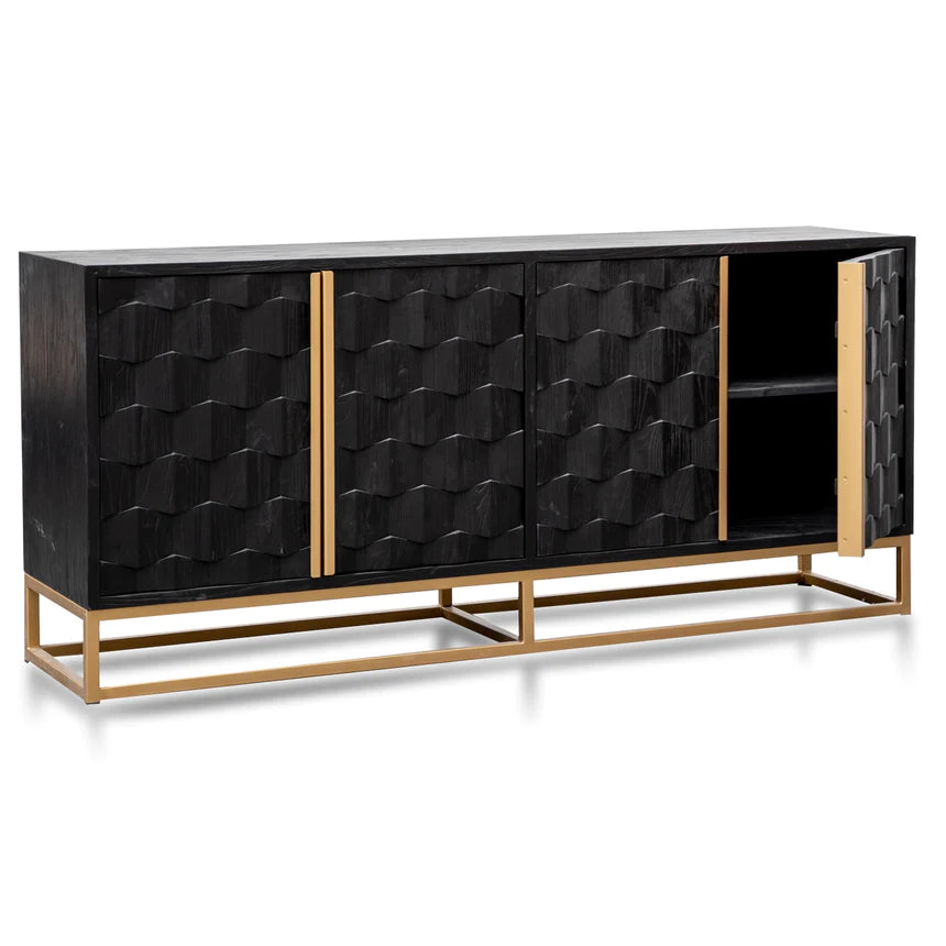 Contemporary Side Buffet Table - Black