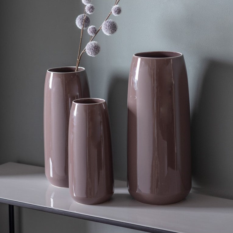 Contemporary Vase with Gloss Brown Appeal (Available in 3 Sizes)