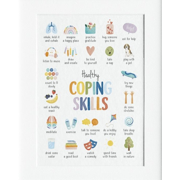 Coping Skills Mounted Print Wall Decor - 40x50cms