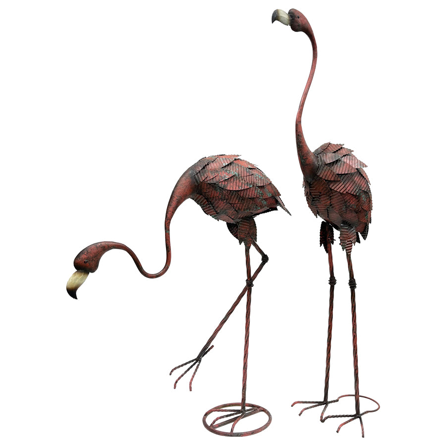 Country Charm Rust Flamingos - Set of 2