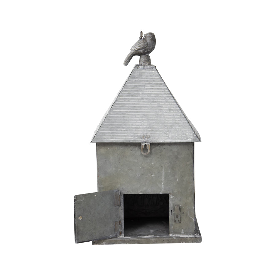 Country Garden Hanging Bird House - Black/White