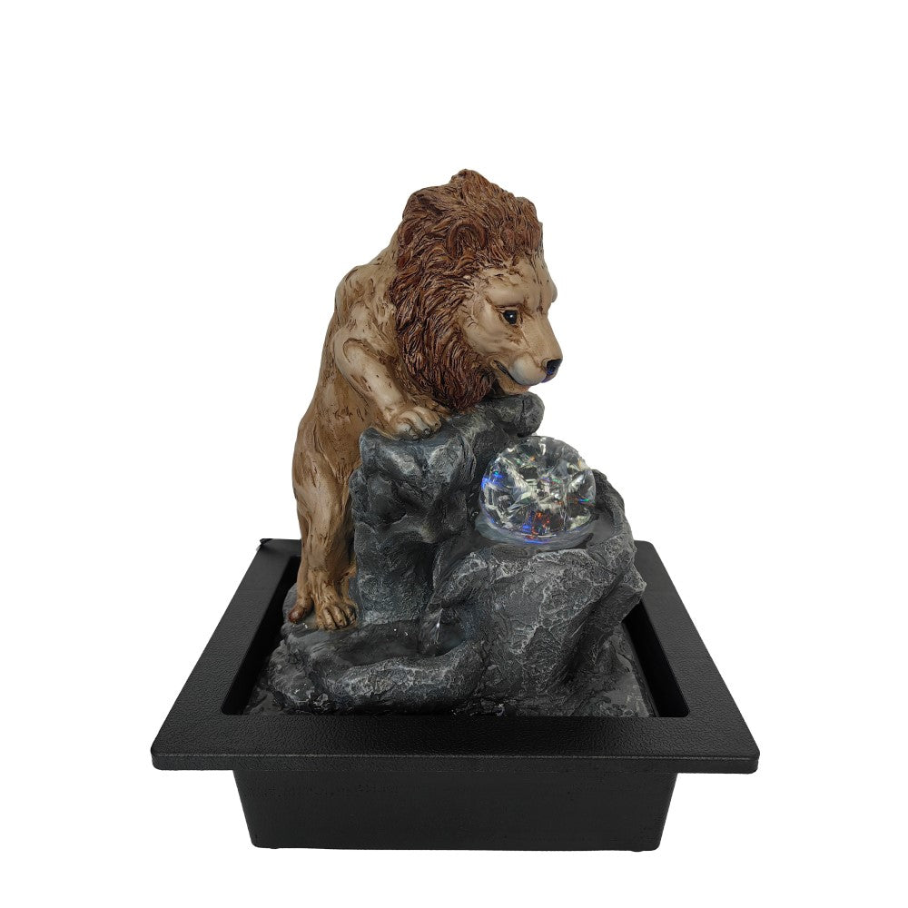 Courage Lion Artwork Indoor Fountain