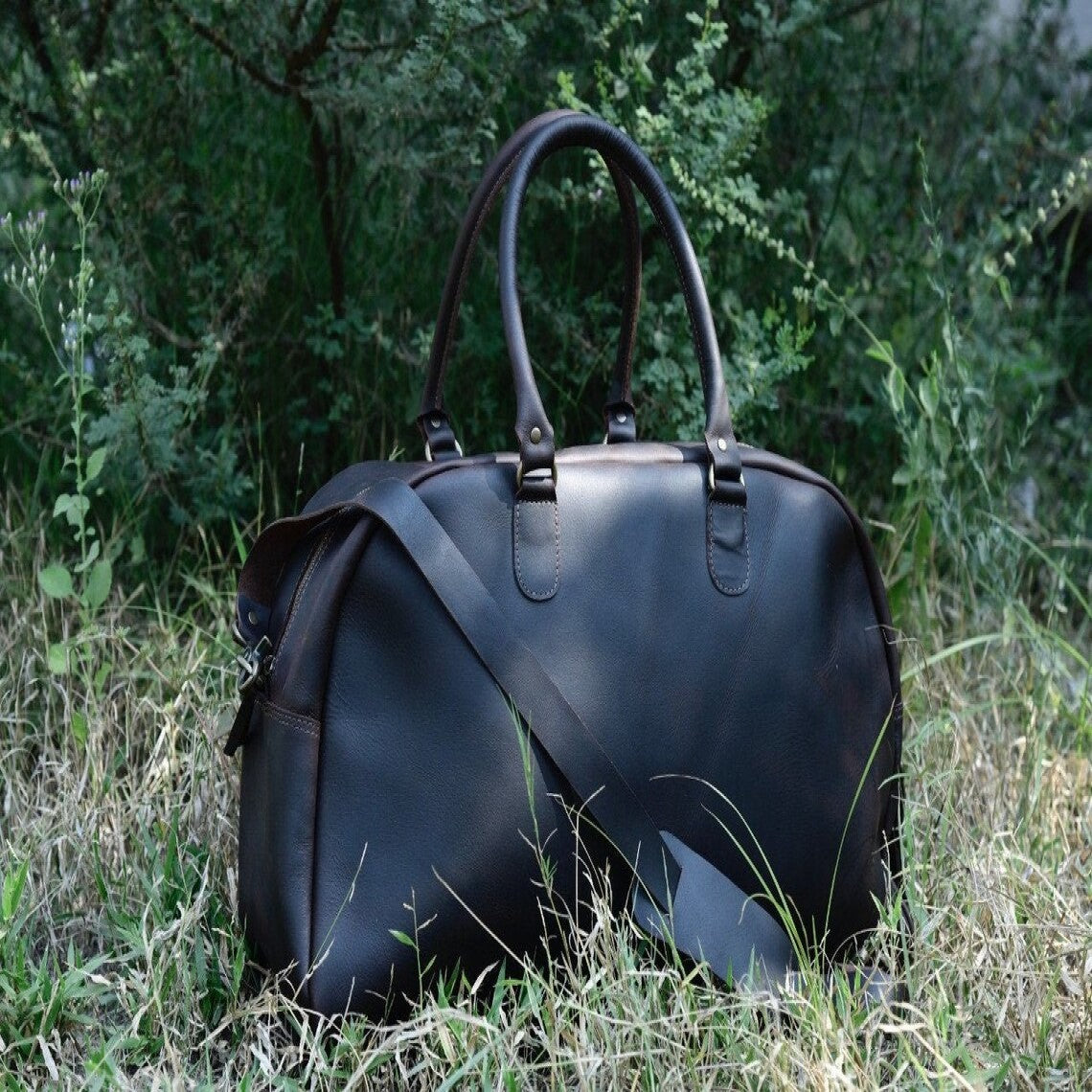 Couture Carryall  Leather Duffle Bag