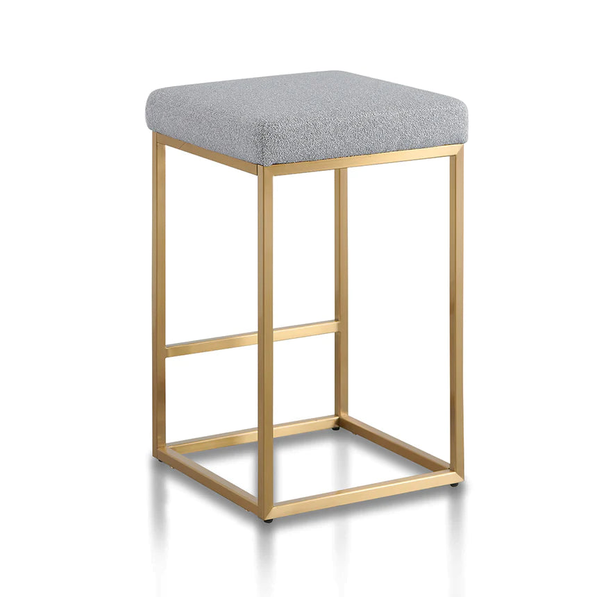 Cozy Cushioned Bar Stool - Grey