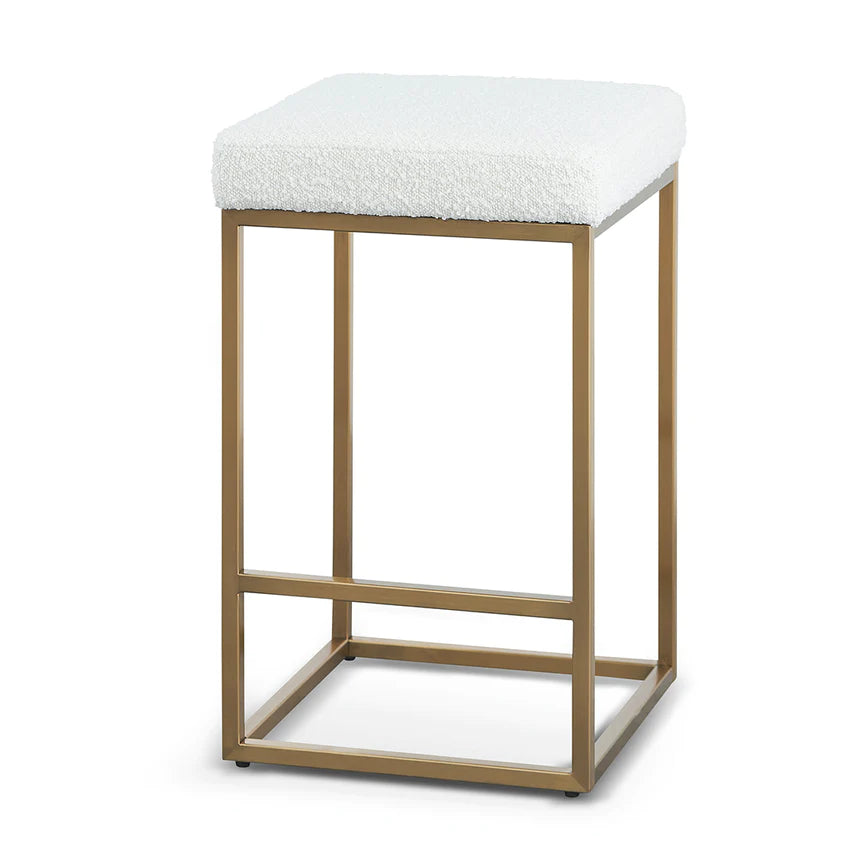 Cozy Cushioned Bar Stool - White