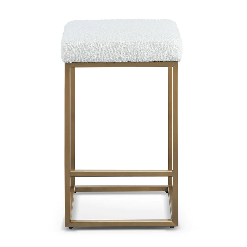 Cozy Cushioned Bar Stool - White