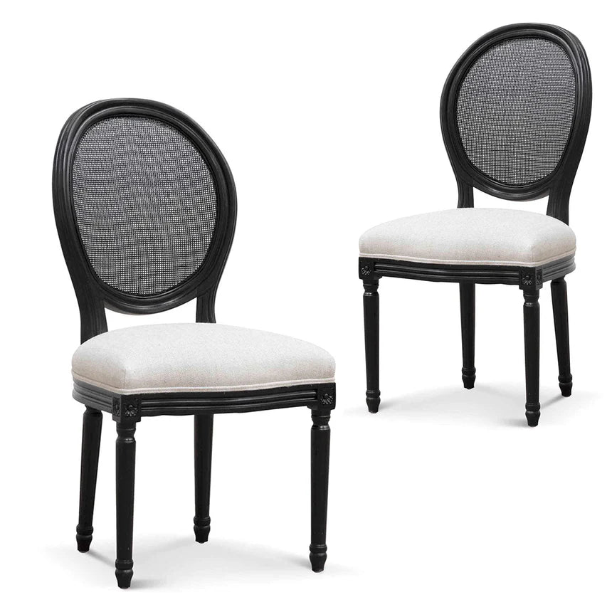 Cozy Fabric Dining Chair - Dark Grey (Set of 2)