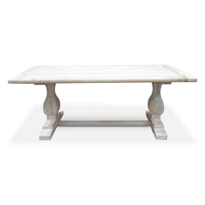 Cozy Family Inspired Dining Table 198cms - Rustic White