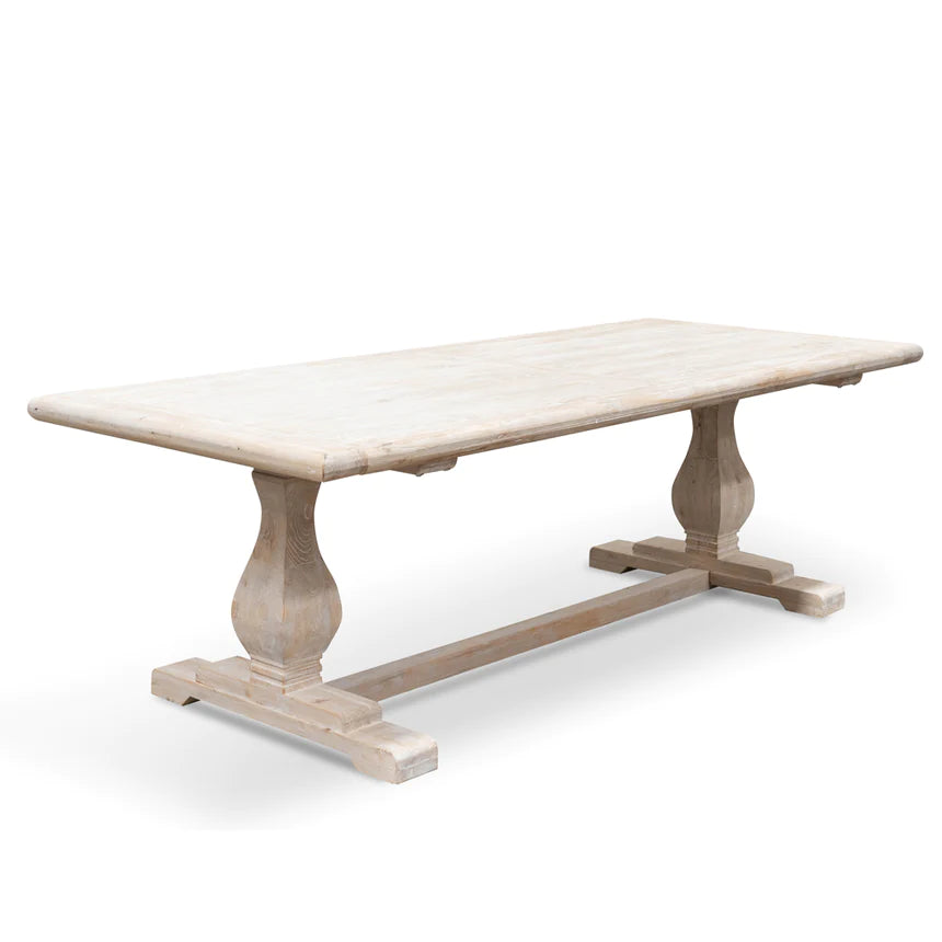 Cozy Family Inspired Dining Table 240cms - Rustic White