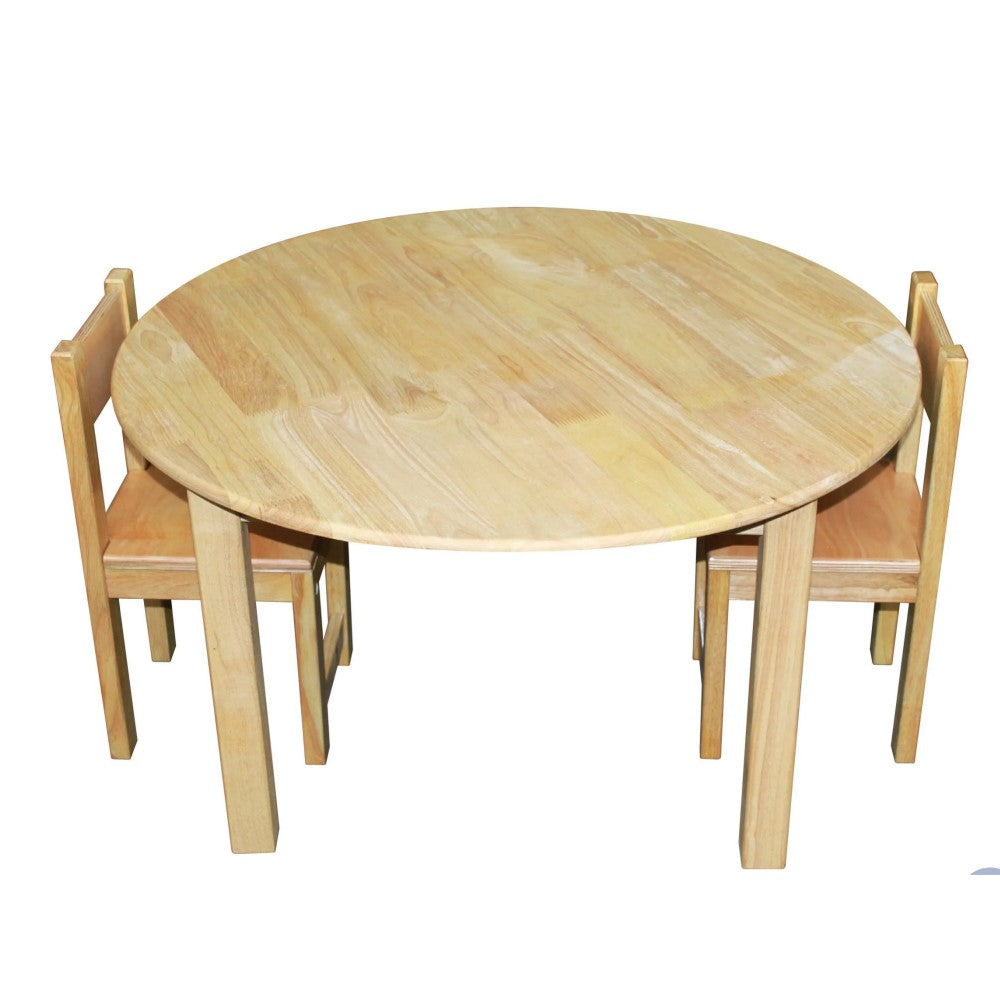 Crafted Large Round Table with 2 Standard Chairs