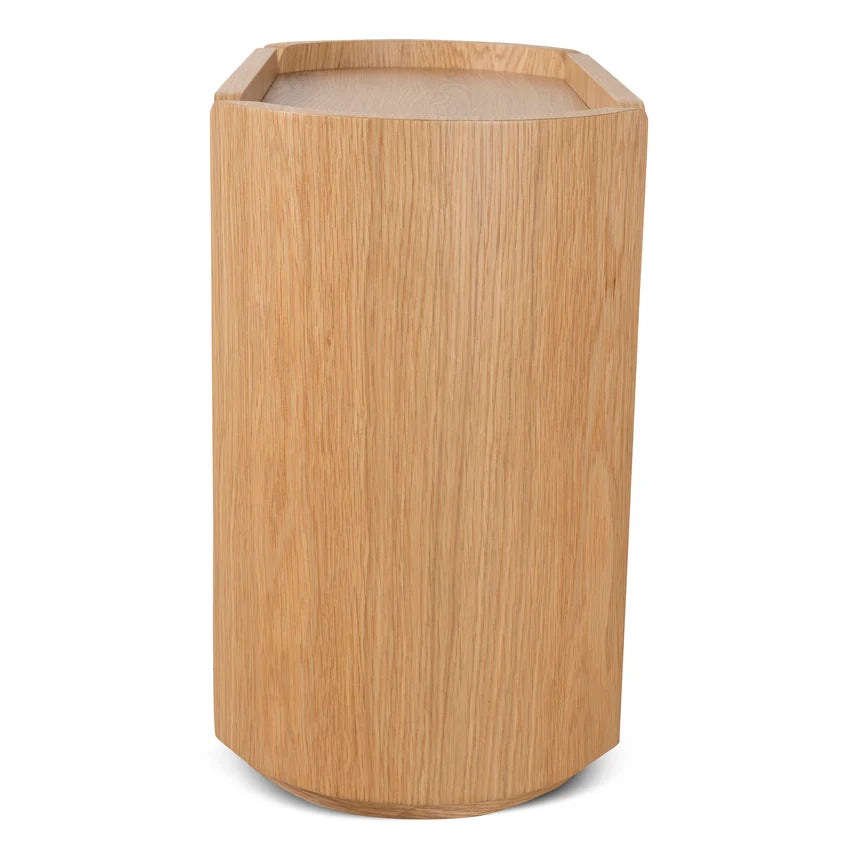 Crafted Simplicity Natural Oak Bedside Table - 60cms