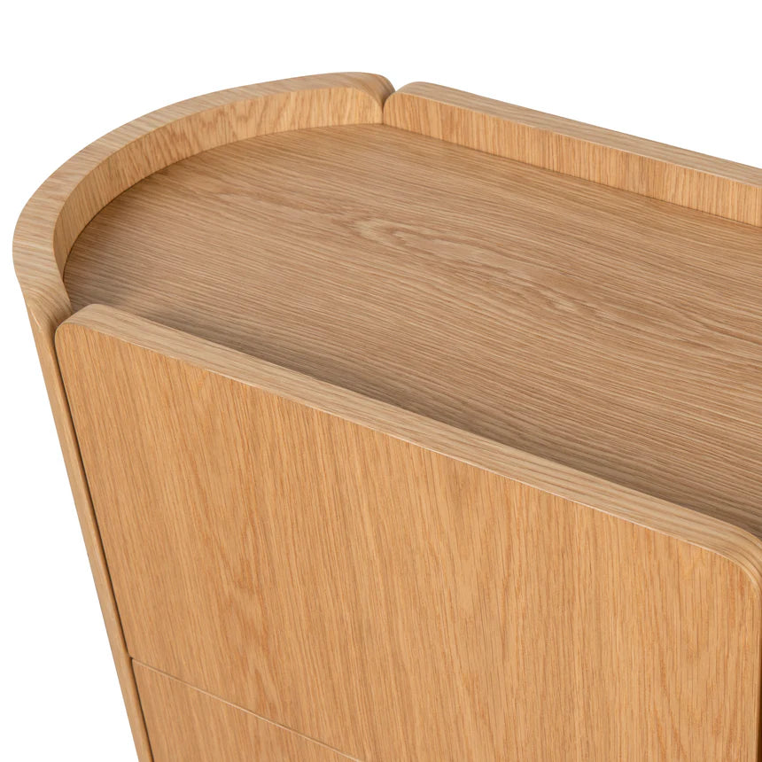 Crafted Simplicity Natural Oak Bedside Table - 60cms