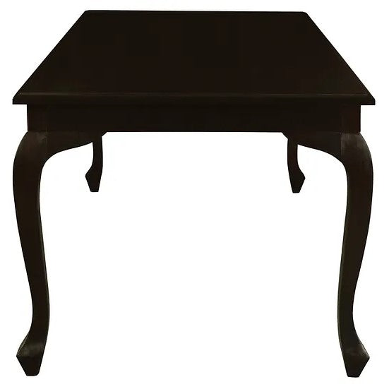 Crafted Solid Wood Dining Table 180 x 90cms - Dark Brown