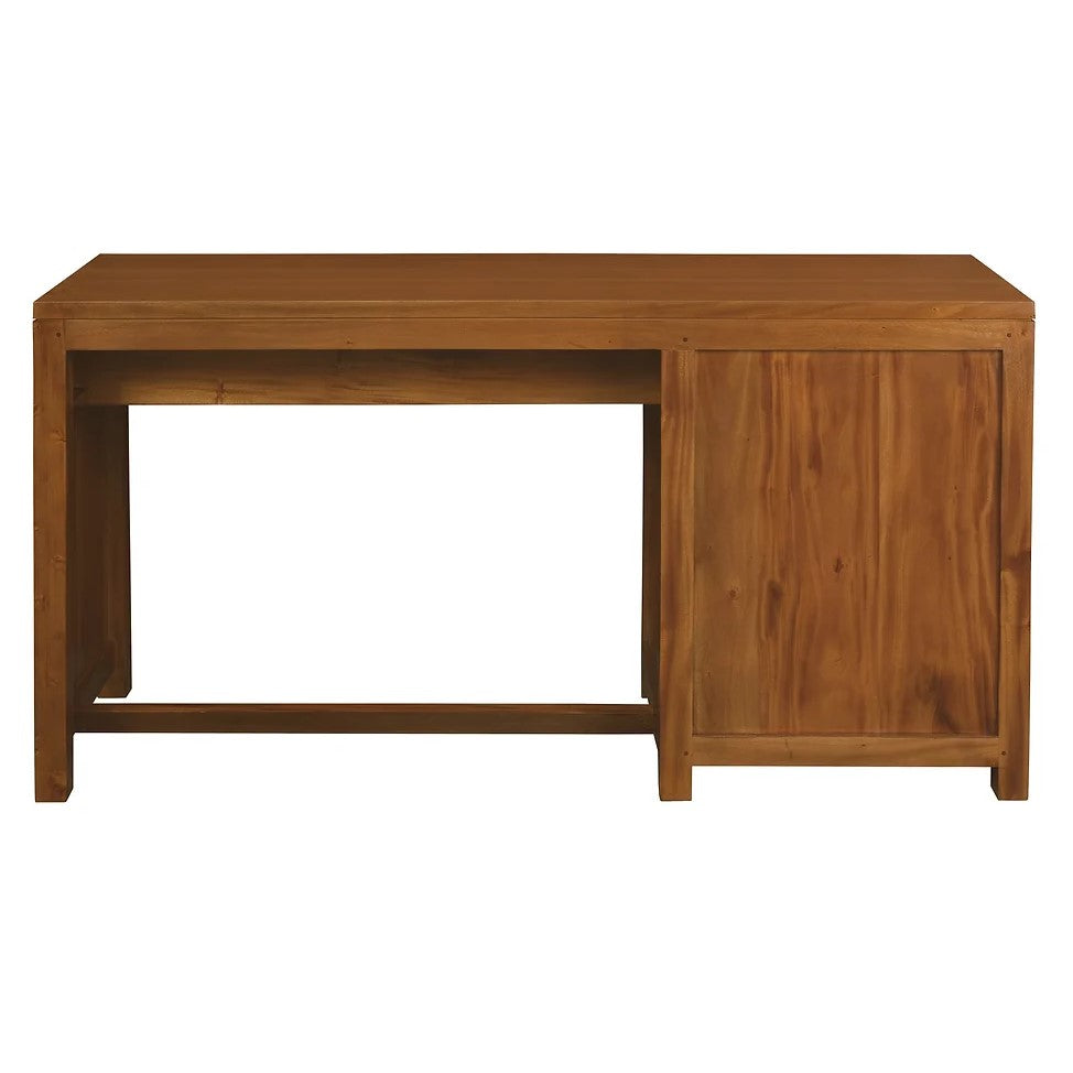 Crafted Wooden 3 Drawer Desk - Brown