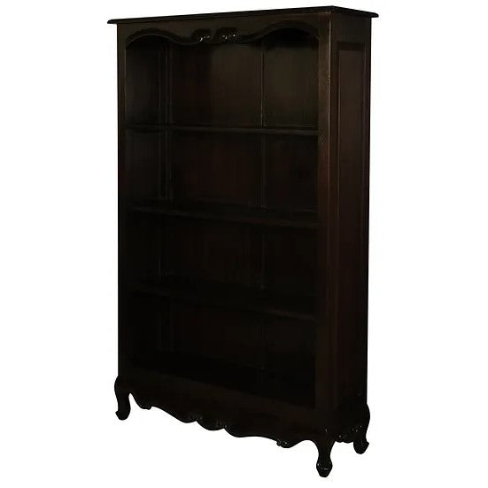 Craftsmanship Queen Ann Large Bookcase - Dark Brown