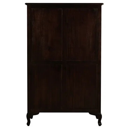 Craftsmanship Queen Ann Large Bookcase - Dark Brown