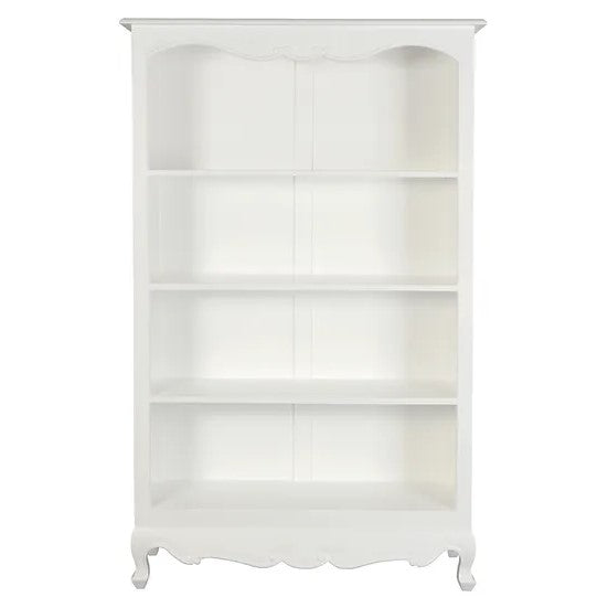 Craftsmanship Queen Ann Large Bookcase - White