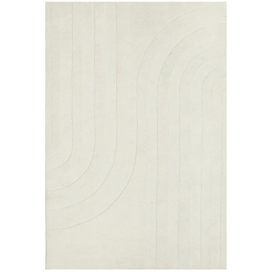 Craftsmanship Summit Trail White Rug - 225x155cms