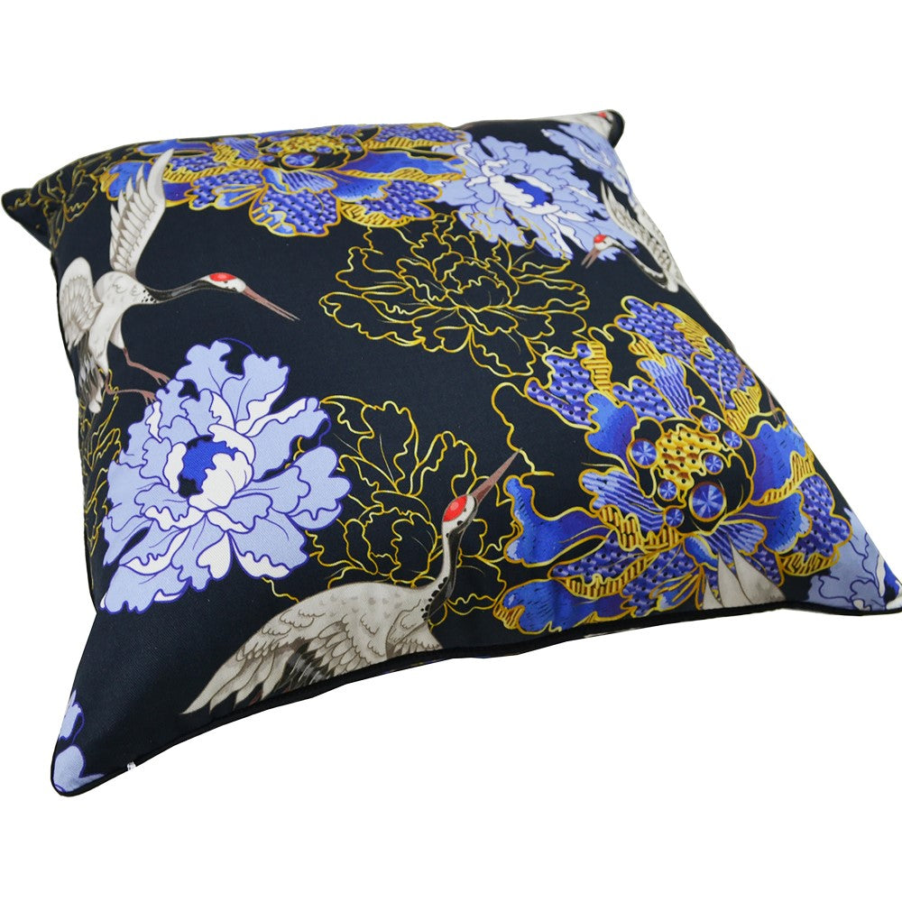 Crane Blossom Cushion With Recycled Fill 45 X 45cms