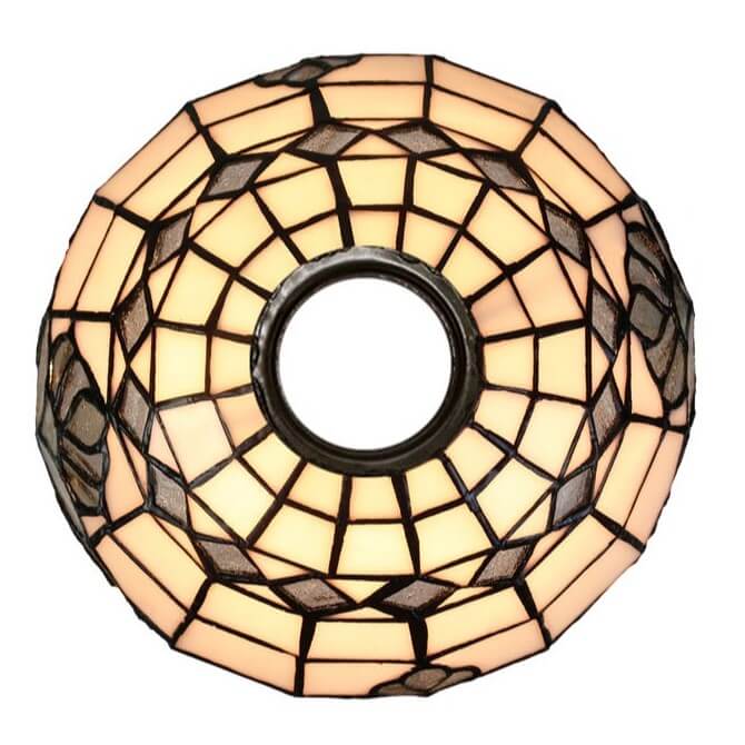 Creamy Downbridge Tiffany Stained Glass Floor Lamp