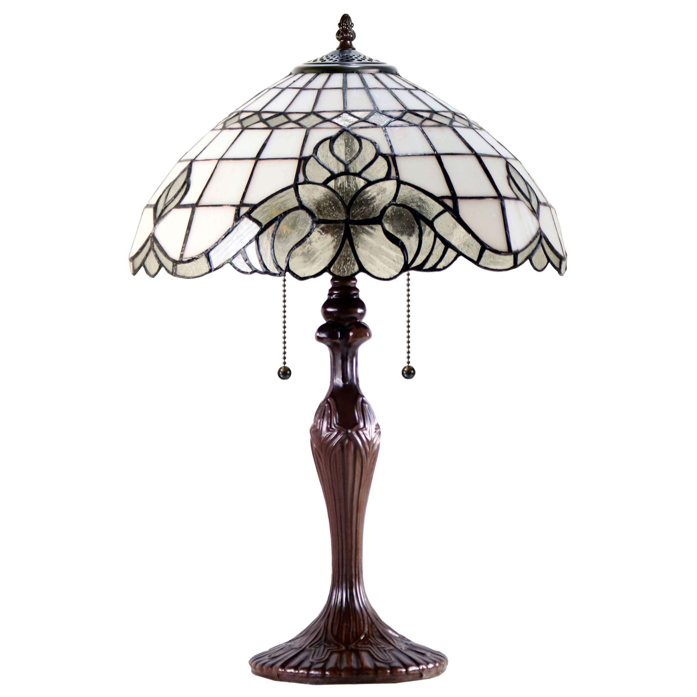 Creamy Tiffany Stained Glass Table Lamp (Available in 3 Sizes)