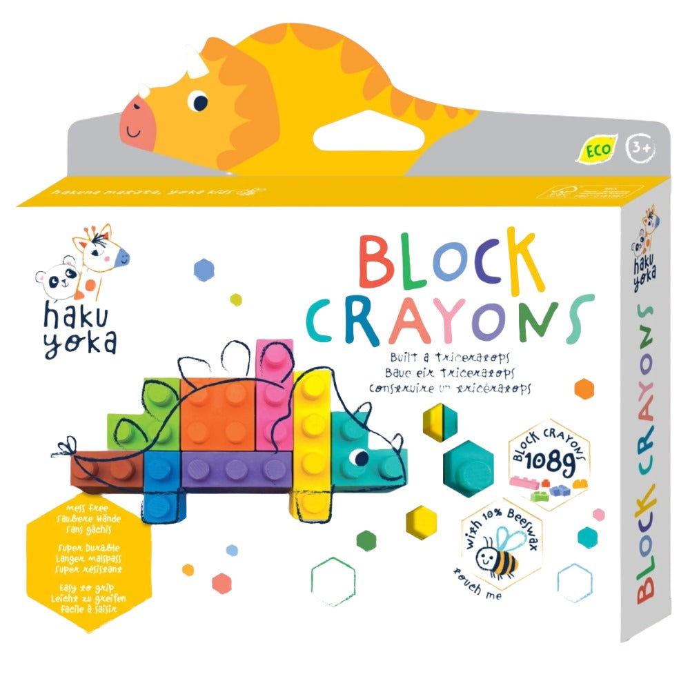 Creative Beeswax Block Crayons - Triceratops