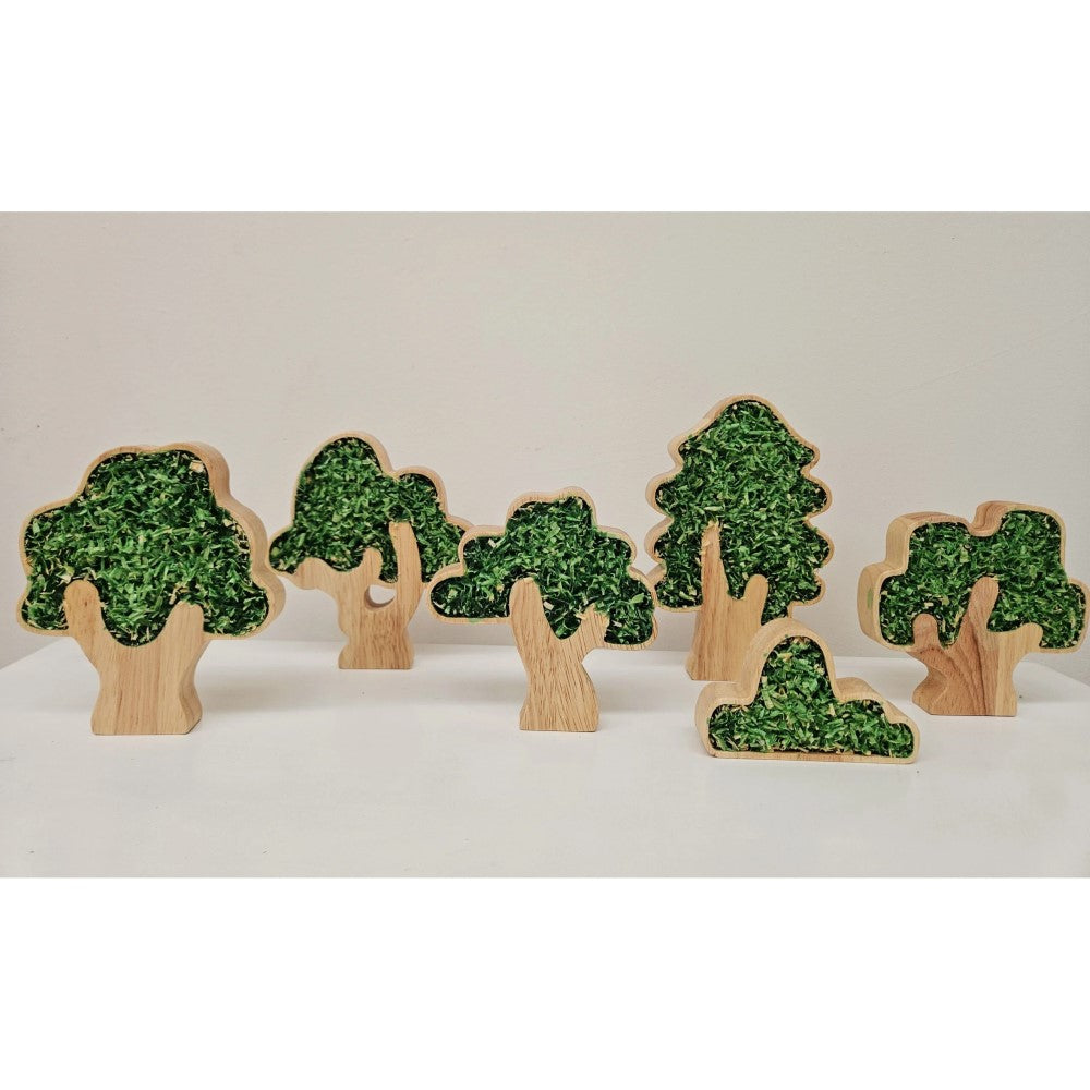 Creative Wooden Eco Tree Playset - Set of 6