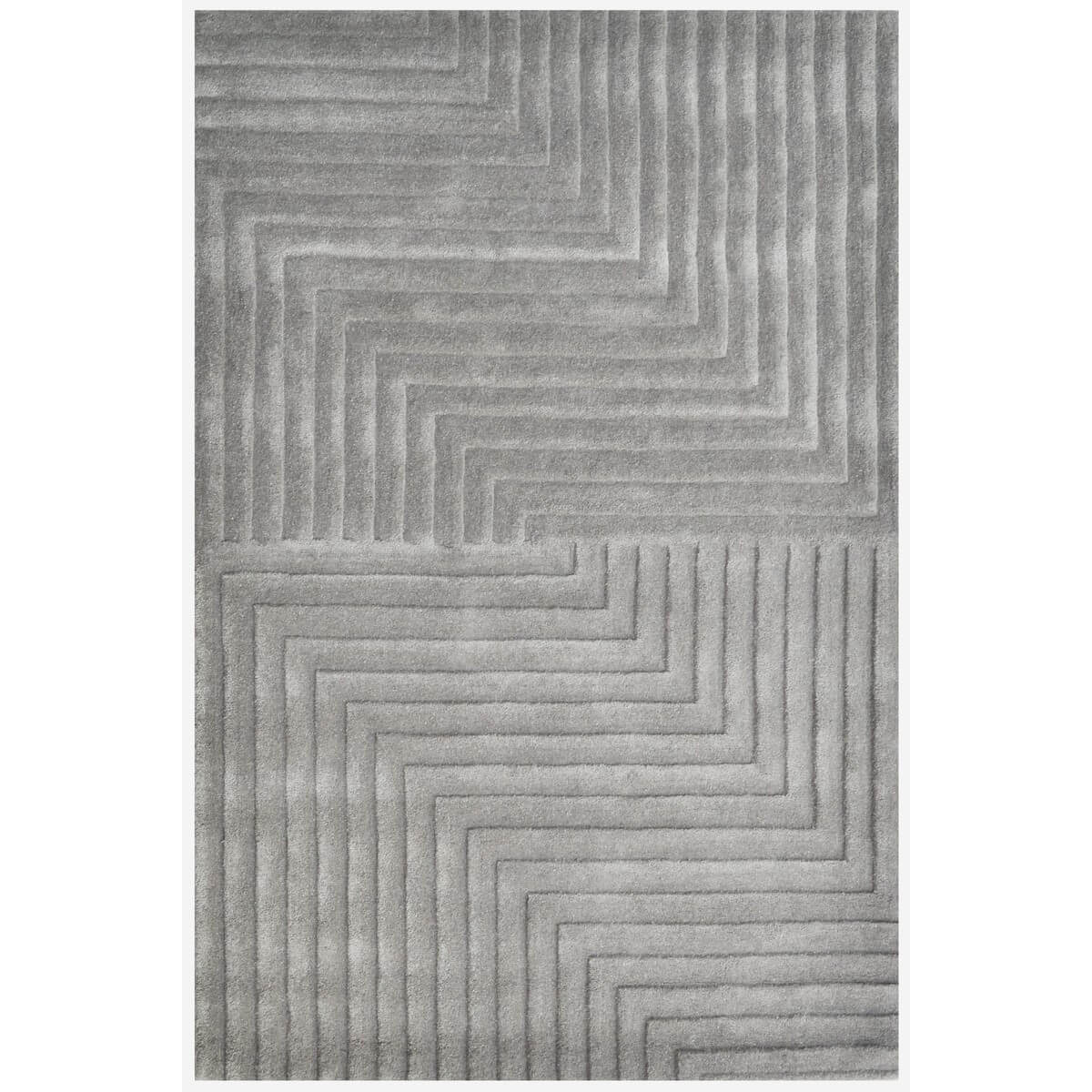 Crisscross Handmade Woolen Rug - Grey (Available in 3 Sizes)