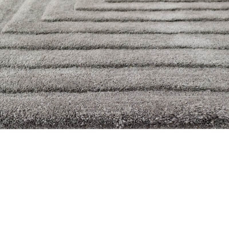 Crisscross Handmade Woolen Rug - Grey (Available in 3 Sizes)