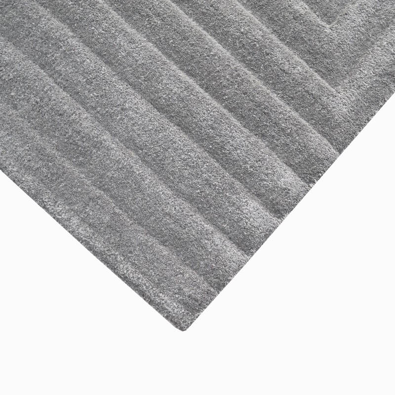 Crisscross Handmade Woolen Rug - Grey (Available in 3 Sizes)