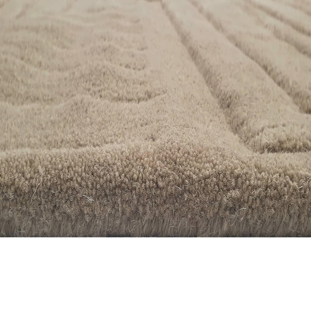 Crisscross Handmade Woolen Rug - Tan (Available in 3 Sizes)