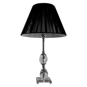 Crystal Glass Black Table Lamp