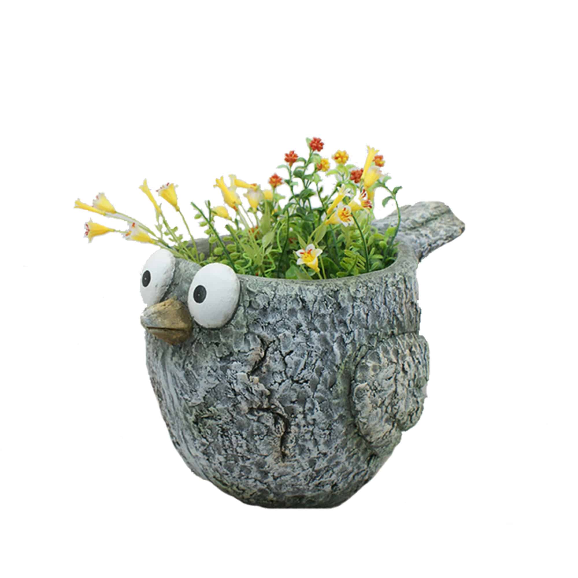 Curious Bird Planter with Hole & Plug