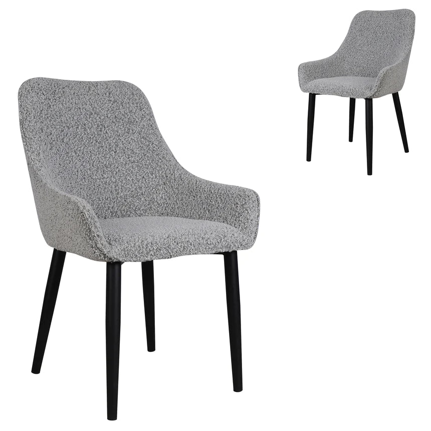 Cushion Cove Dining Chair - Pepper Boucle (Set of 2)