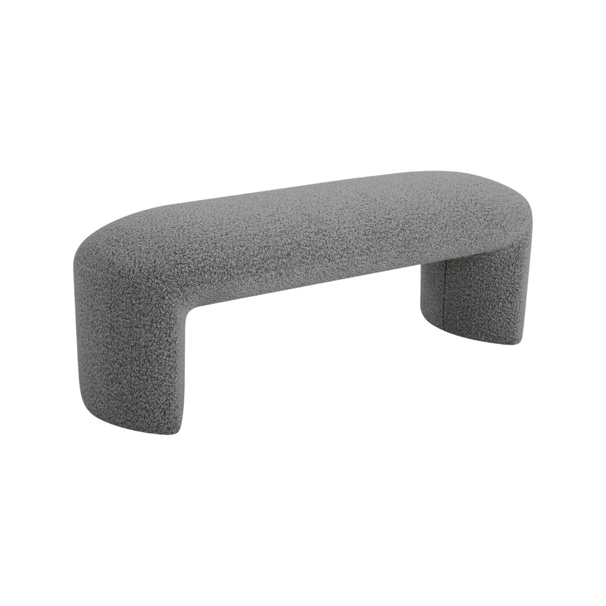 Cushion Craze Bench Ottoman 120cms - Pepper Boucle