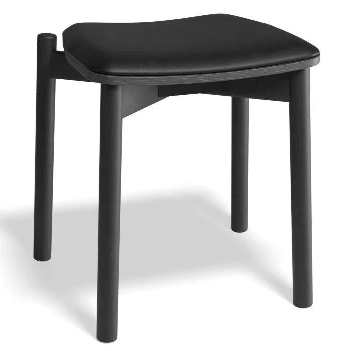 Cushion Padded Black Low Stool 45cms (Available in 4 Colors)