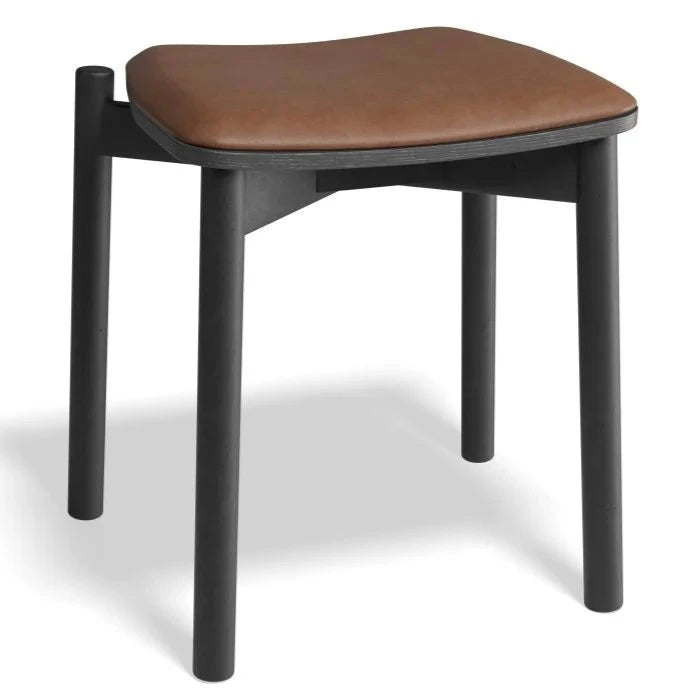 Cushion Padded Black Low Stool 45cms (Available in 4 Colors)