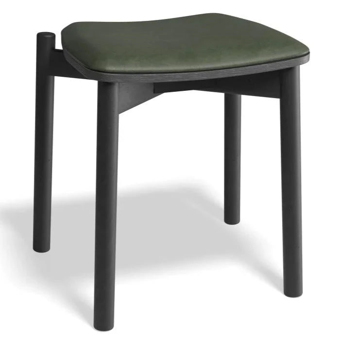 Cushion Padded Black Low Stool 45cms (Available in 4 Colors)